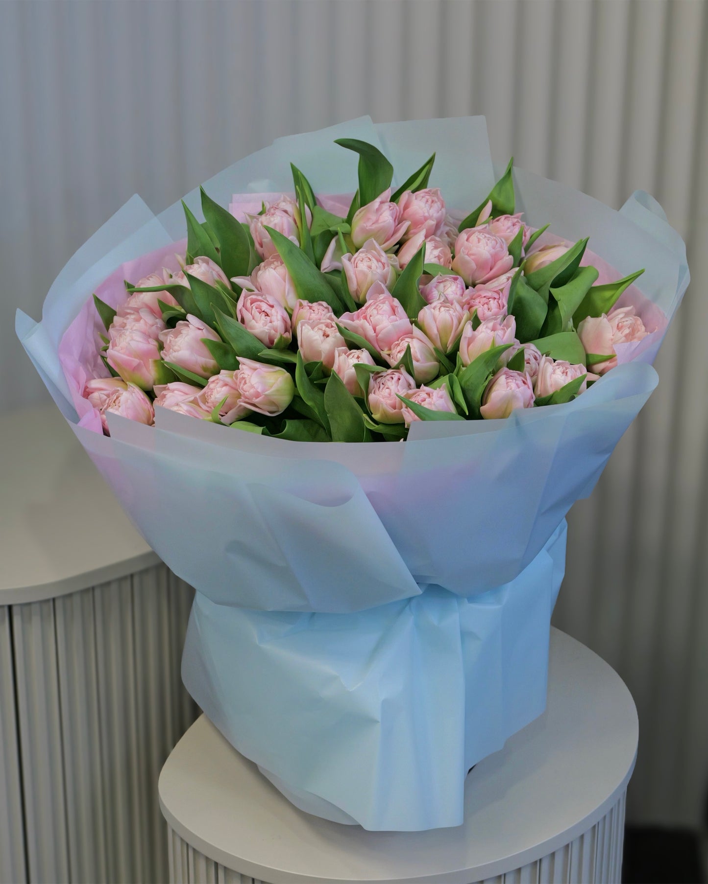 
                  
                    Pink peony-shaped tulips
                  
                