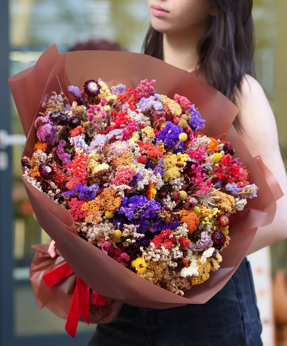 Velká kytice sušených květin