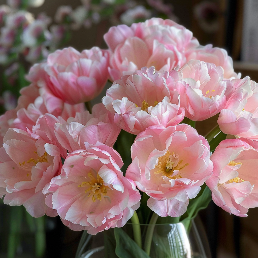 
                  
                    Růžové pivoňkovité tulipány
                  
                