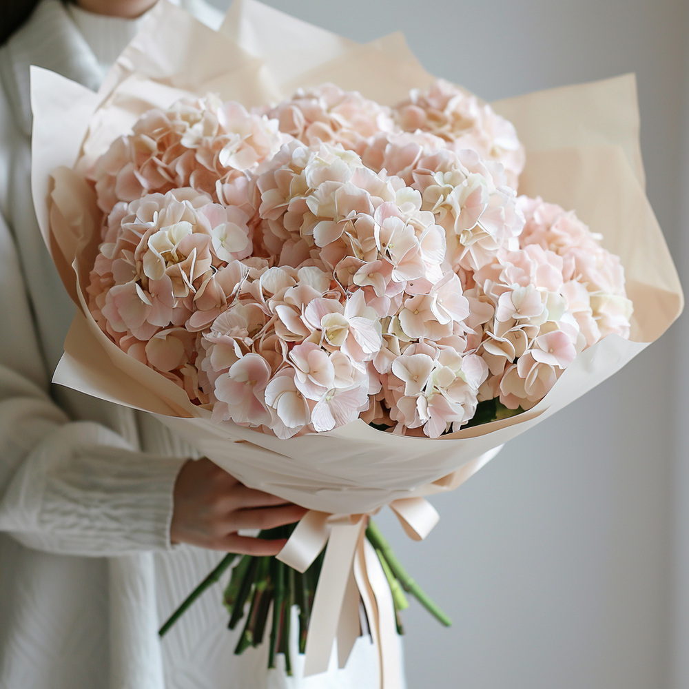 
                  
                    Kytice růžových hortenzií
                  
                