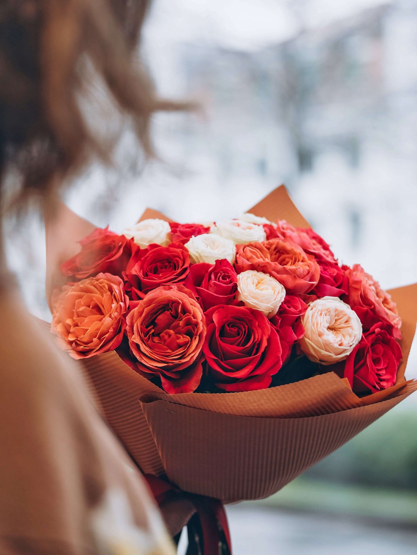 
                  
                    Colorful mix of roses and peony roses "Berries and Cream"
                  
                